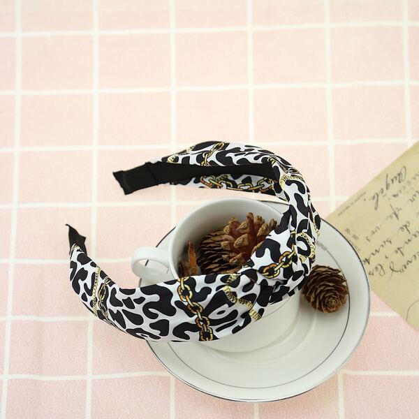 

Chain Print Hair Hoop, Multicolor