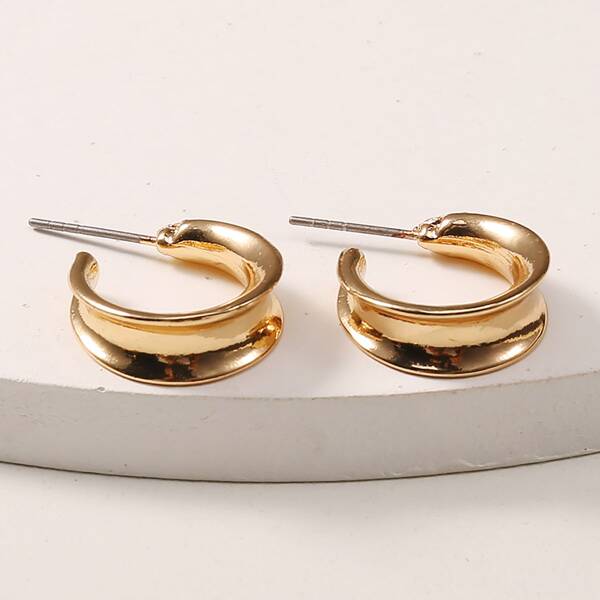 

Open Hoop Earrings, Gold