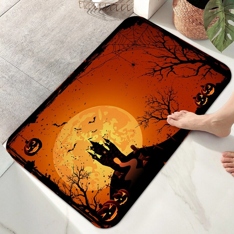 

Halloween Pattern Floor Mat, Multicolor