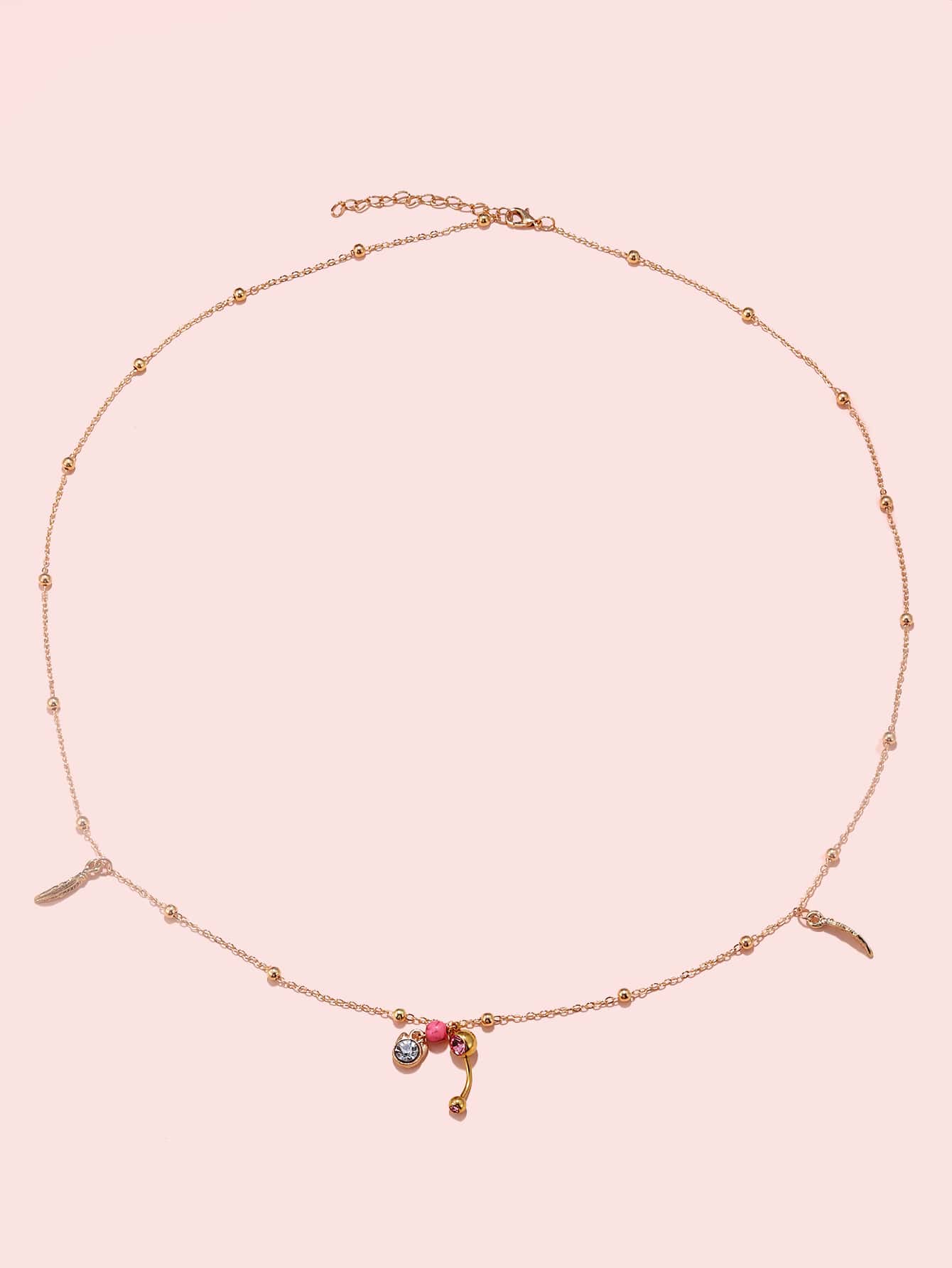 Cadena para la cintura con Anillo de vientre - Amarillo Oro - Ver 1