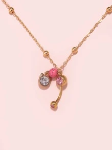 Cadena para la cintura con Anillo de vientre - Amarillo Oro - Ver 4