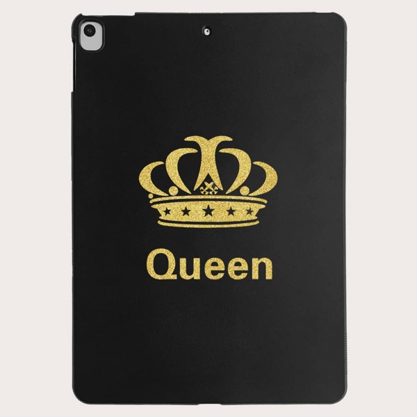 

Чехол для iPad с узором короны, Чёрный