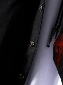 Manfinity Homme Men 1pc Plaid Spliced Pocket Patched Button Up Shirt, Fall, Long Sleeve Top - Multicolor - View 6