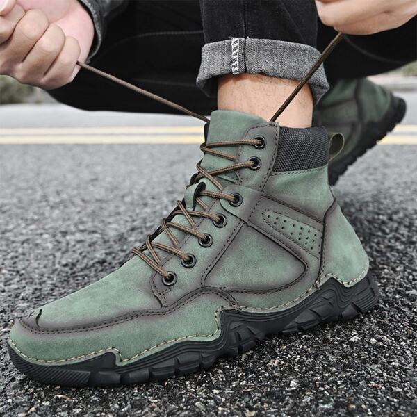 

Men Vintage Design Ankle Boots, Green