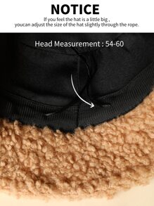 2pcs Unisex Lambswool Bucket Hats, Thick & Warm For Daily Use Winter Fall - Multicolor - View 5