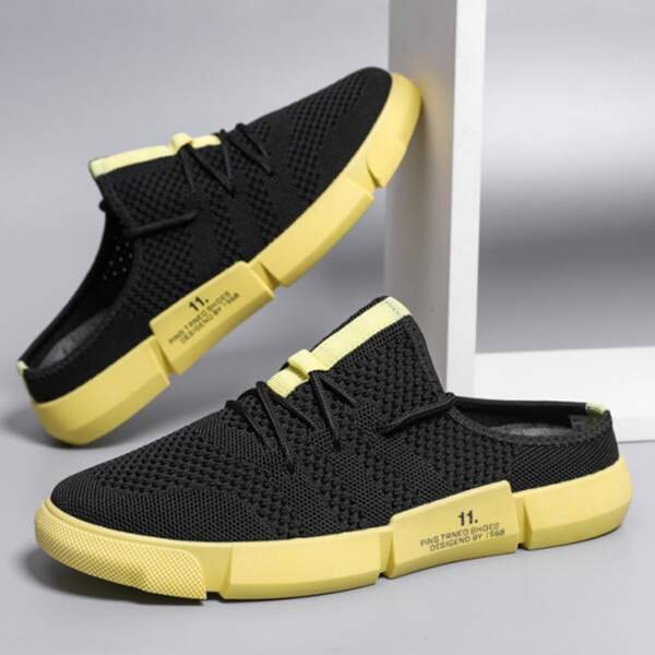 

Men Colorblock Lace Up Front Sneakers, Black