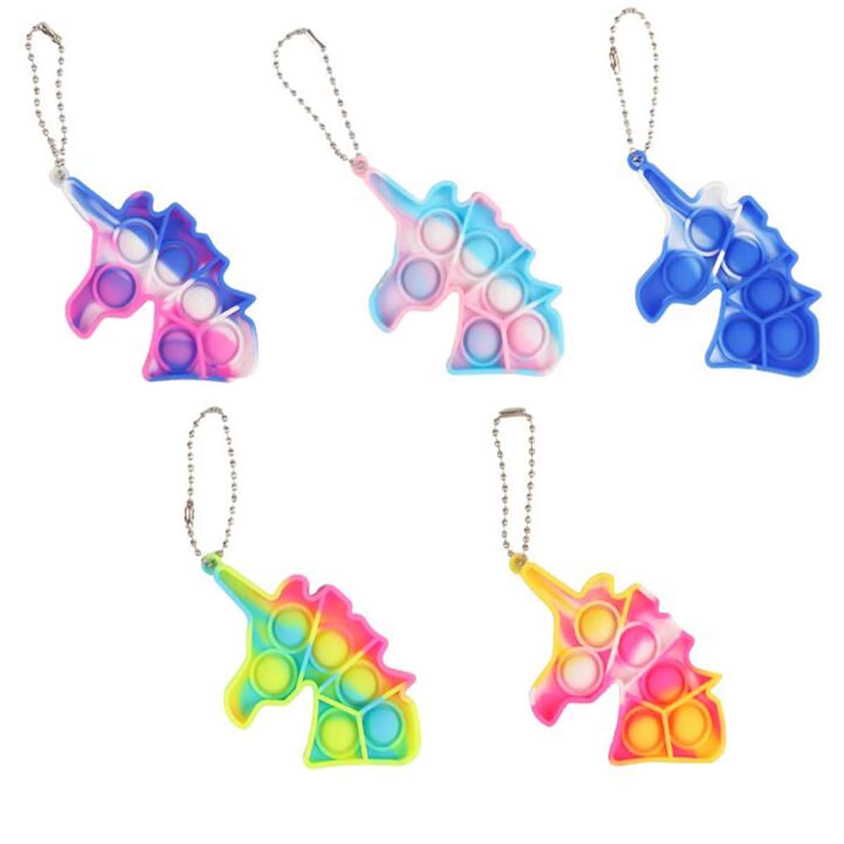 

1pc Unicorn Shaped Random Push Pop Bubble, Multicolor