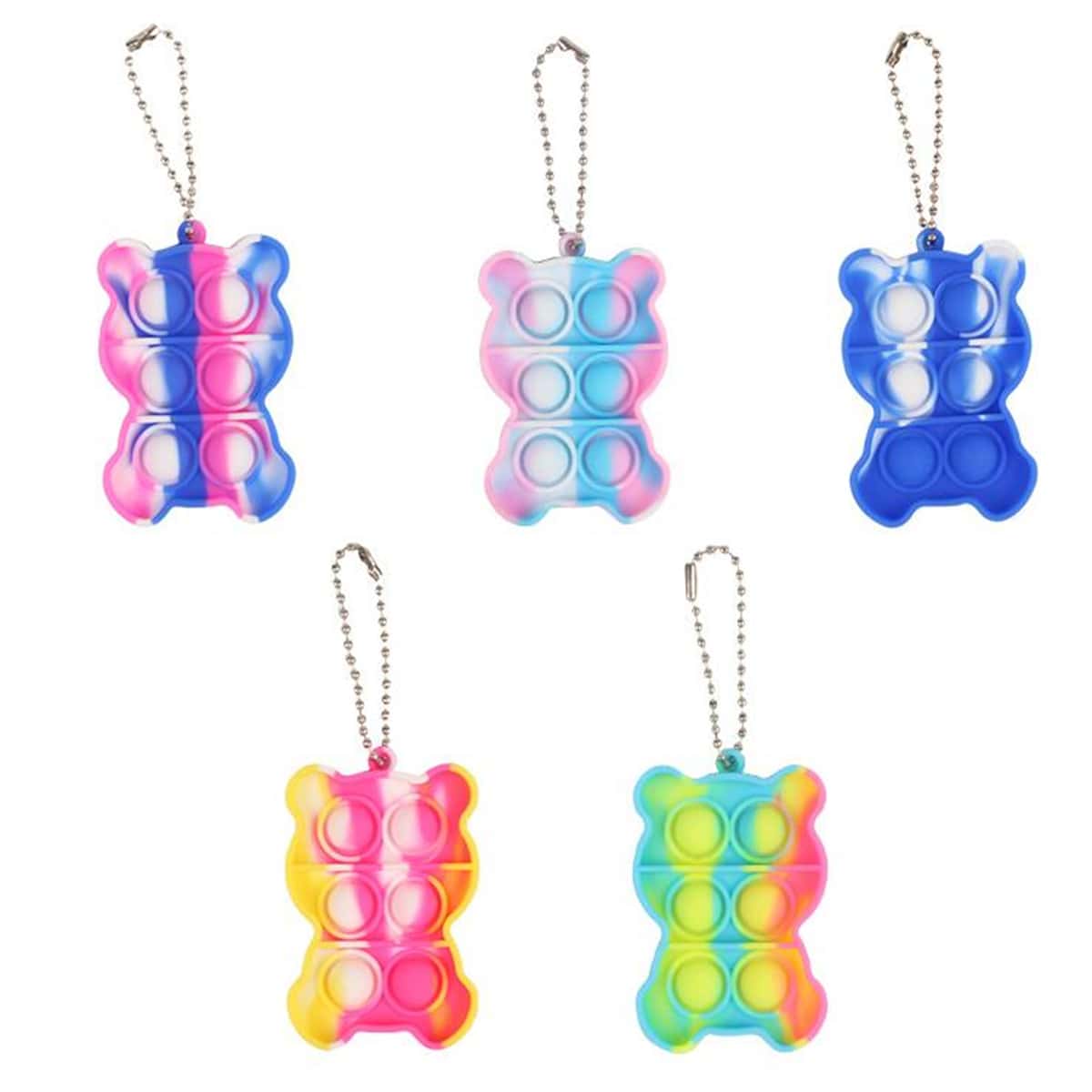 

1pc Bear Shaped Random Push Pop Bubble, Multicolor