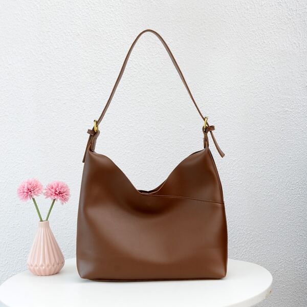 

Minimalist Large Capacity Shoulder Bag, Brown