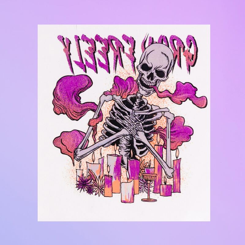 

Skeleton Graphic Tattoo Sticker, Multicolor
