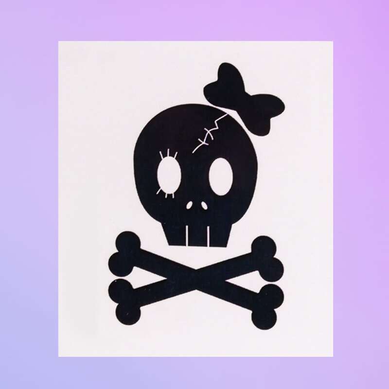 

Skull Graphic Tattoo Sticker, Multicolor