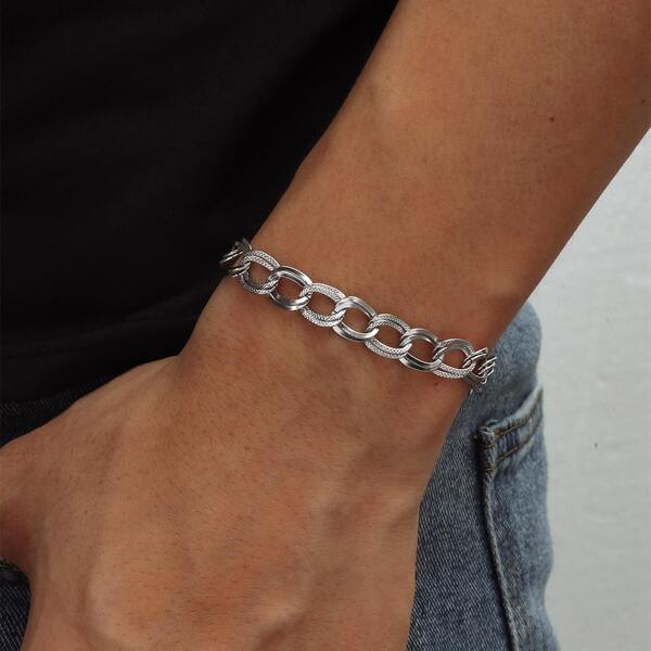 

Men Chain Bracelet, Silver