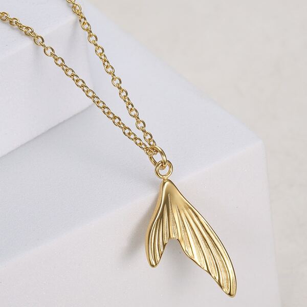 

18K Gold Plated Fish Tail Charm Necklace