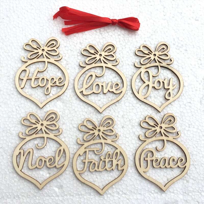 

1pc Christmas Letter Graphic Tree Decoration, Multicolor