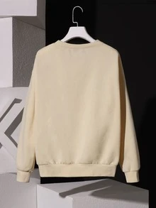 DanielSheridan Scenery Print Drop Shoulder Pullover - Apricot - View 2