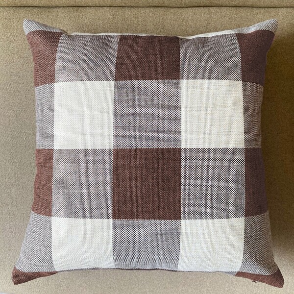 

Plaid Pattern Cushion Cover Without Filler, Multicolor