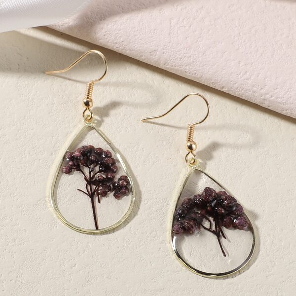 

Water-drop Earrings, Purple