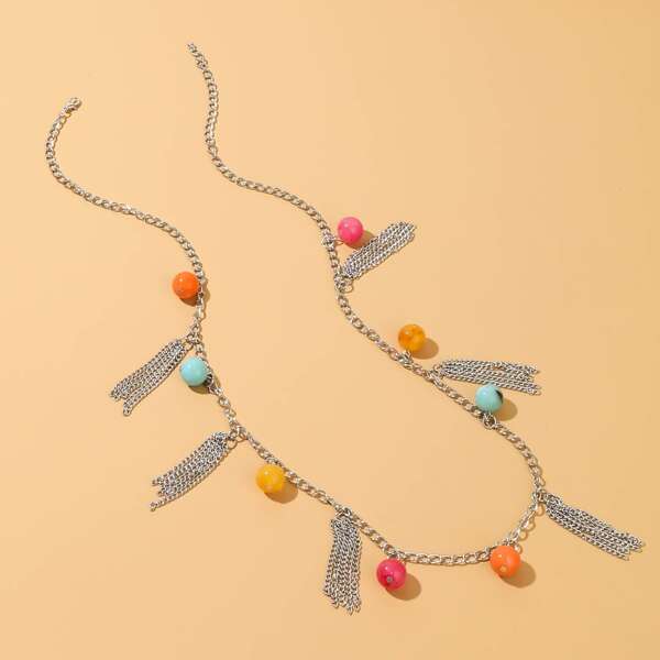 

Chain Tassel Decor Waist Chain, Multicolor