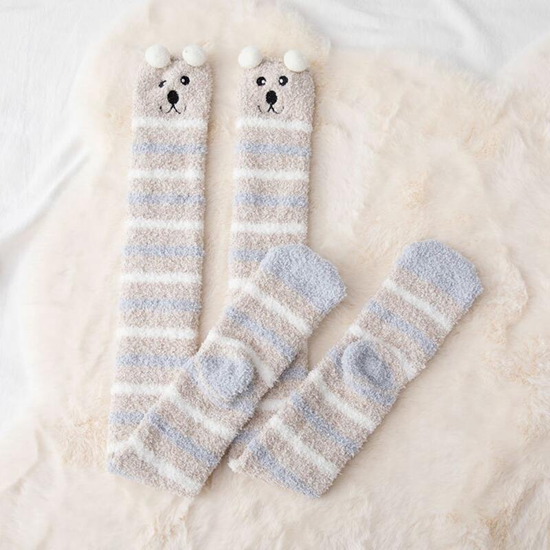 

Fluffy Cartoon Over The Knee Socks, Multicolor