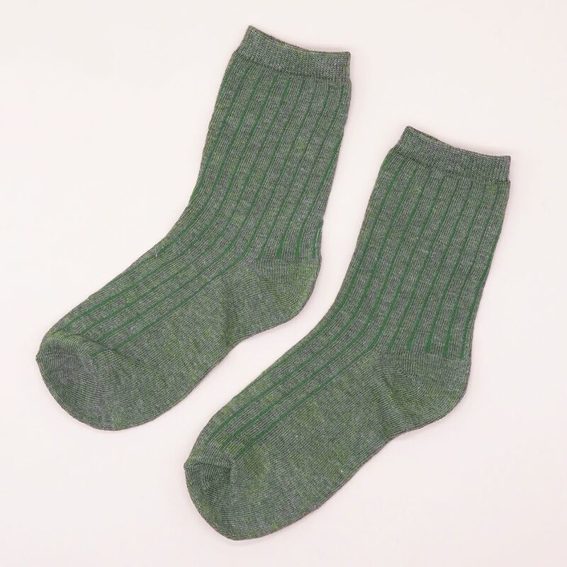 

Solid Crew Socks, Dark green