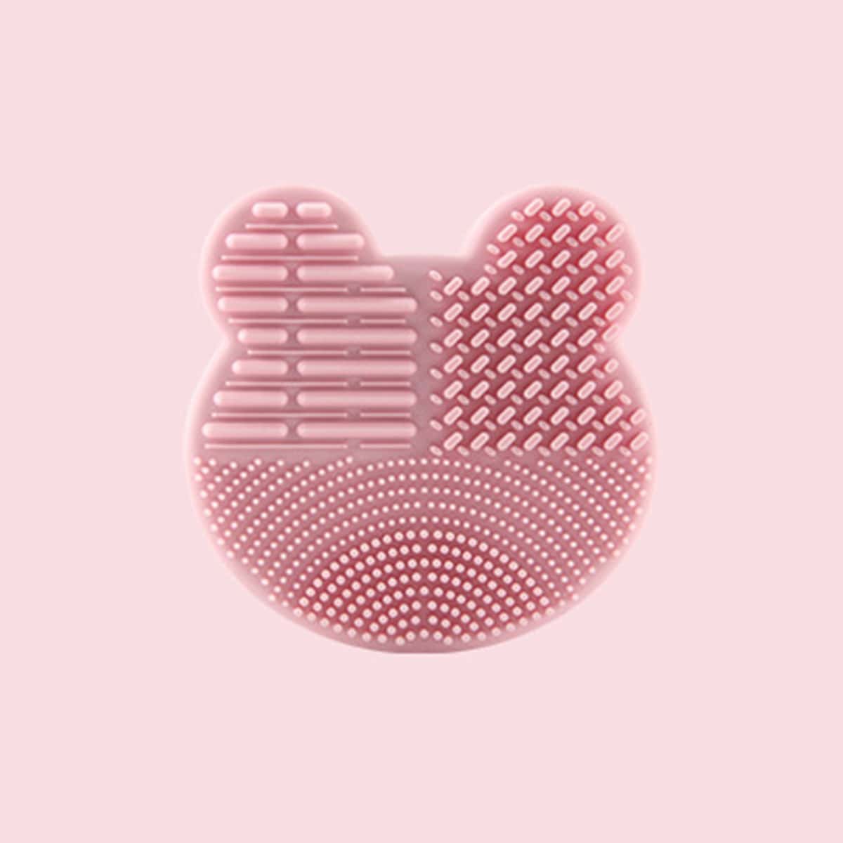 

1pc Bear Shaped Brush Cleaning Tool, Pink