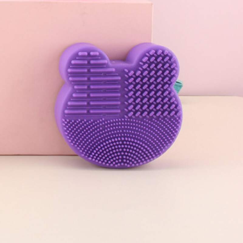 

1pc Bear Shaped Brush Cleaning Tool, Purple