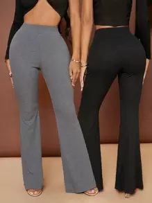 SHEIN SXY 2入組高腰喇叭褲 - 彩色 - 查看 3