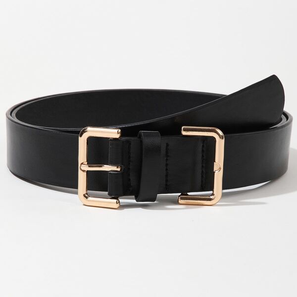 

Metal Buckle Belt & Hole Puncher, Black