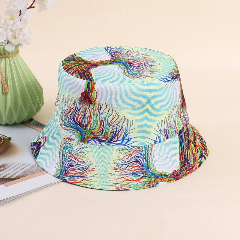 

Tree Graphic Bucket Hat, Multicolor