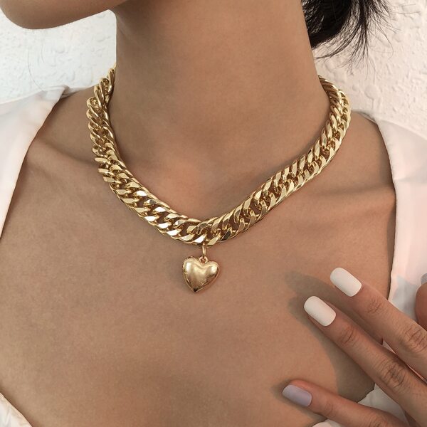 

Heart Charm Necklace, Gold