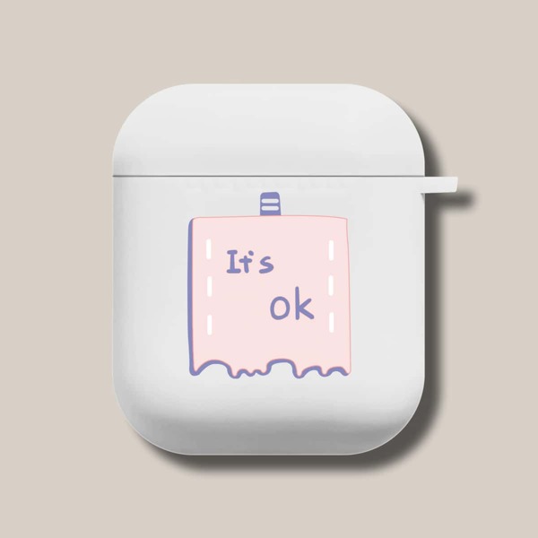 

Letter Graphic Case For AirPods, White