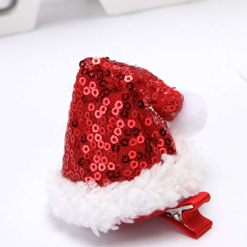 

1pc Random Christmas Hat Hair Clip, Multicolor