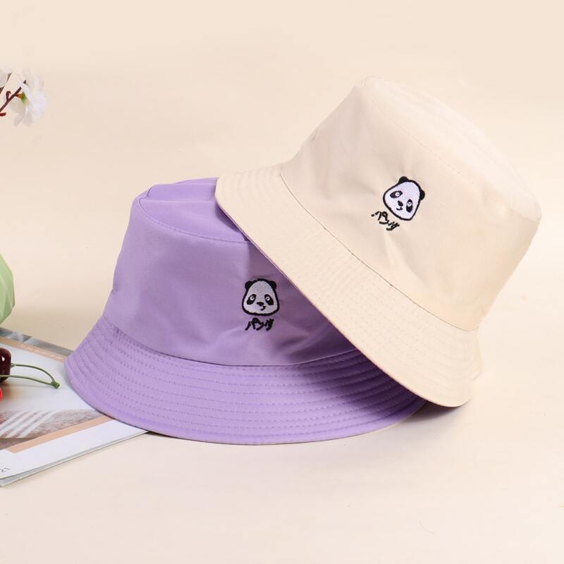 

1pc Panda Graphic Bucket Hat, Multicolor