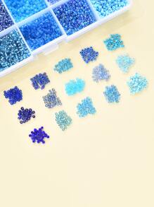 1box Glass Seed Beads, Colors Rainbow & Frosted Colors & Opaque Colors Seed & Baking Paint & Ceylon Round Mixed Color Bead DIY Jewelry Accessory - Multicolor - View 2