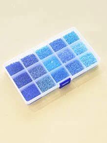 1box Glass Seed Beads, Colors Rainbow & Frosted Colors & Opaque Colors Seed & Baking Paint & Ceylon Round Mixed Color Bead DIY Jewelry Accessory - Multicolor - View 4