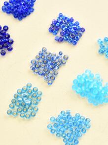 1box Glass Seed Beads, Colors Rainbow & Frosted Colors & Opaque Colors Seed & Baking Paint & Ceylon Round Mixed Color Bead DIY Jewelry Accessory - Multicolor - View 5