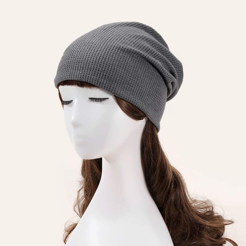 

1pc Plain Hat, Grey