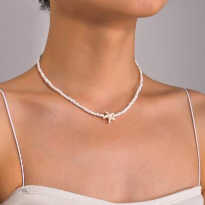 비즈 체인 불가사리 장식