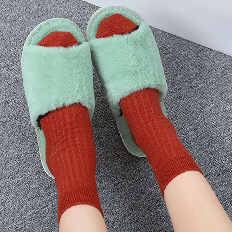 

Minimalist Open Toe Slippers, Green