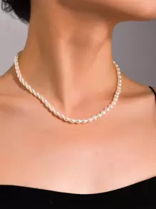 珍珠串珠項鍊 - 查看 1