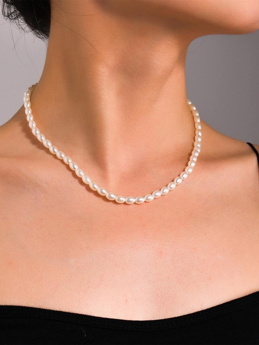 珍珠串珠項鍊 - 查看 1