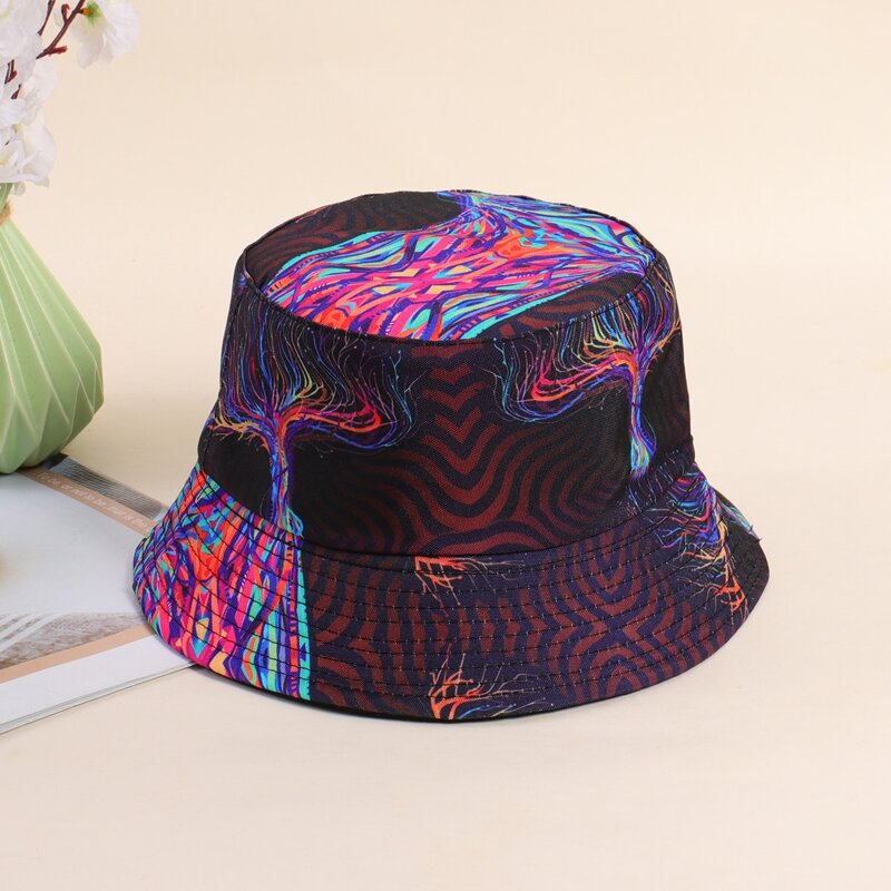 

Tree Graphic Bucket Hat, Multicolor