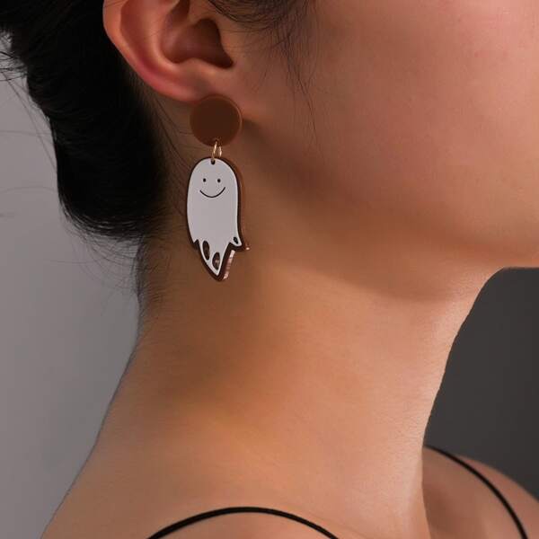 

Halloween Ghost Decor Drop Earrings, Multicolor