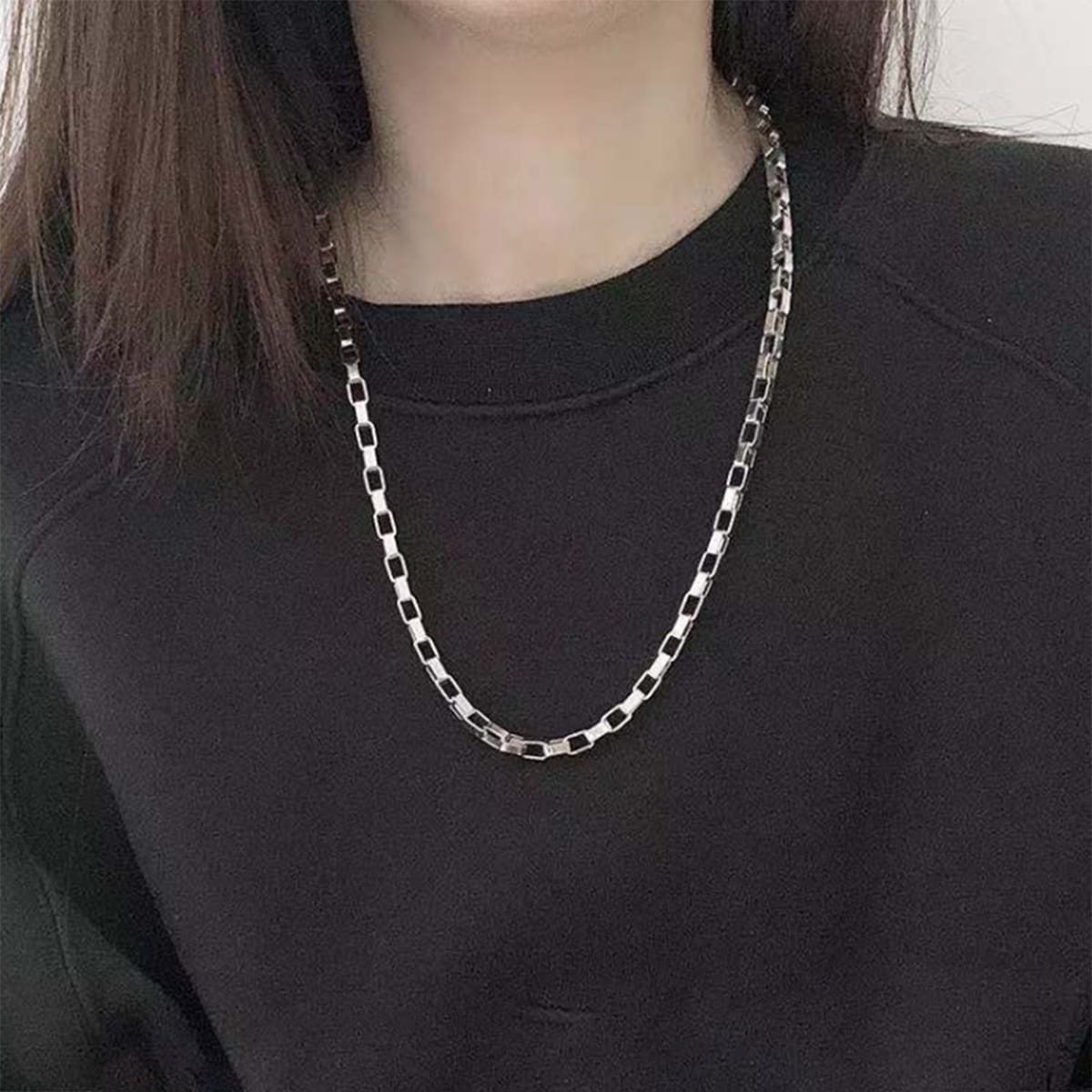 

Minimalist Chain Necklace, Silver