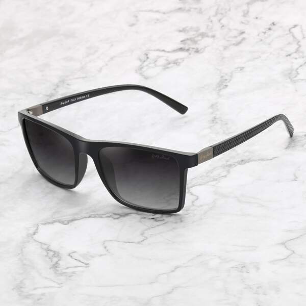 

Men Geometric Frame Sunglasses, Ombre
