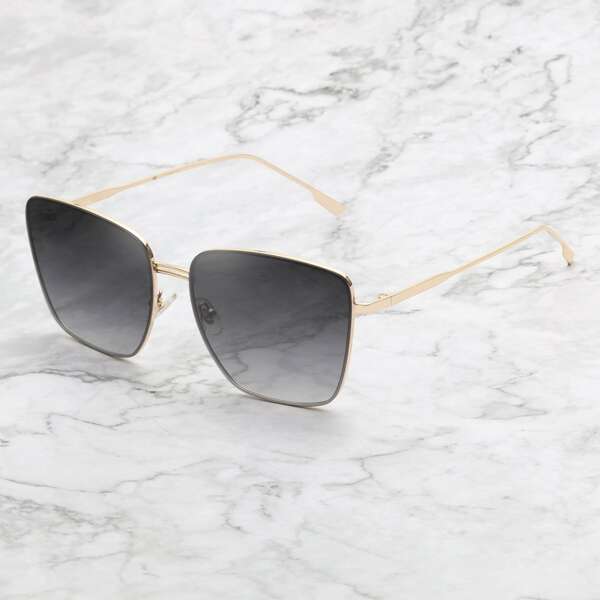 

Men Geometric Frame Sunglasses, Ombre