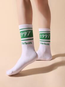 Vớ thuyền viên đồ họa số & chữ cái - Nhiều màu - Xem 2