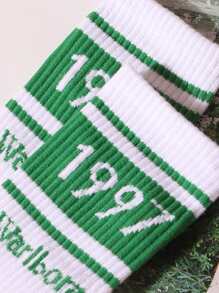 Vớ thuyền viên đồ họa số & chữ cái - Nhiều màu - Xem 3