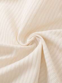 SHEIN Toddler Girls 3pcs Turtleneck Lettuce Trim Ribbed Knit Tee - Multicolor - View 3