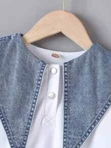 小女童水手領落肩袖運動衫